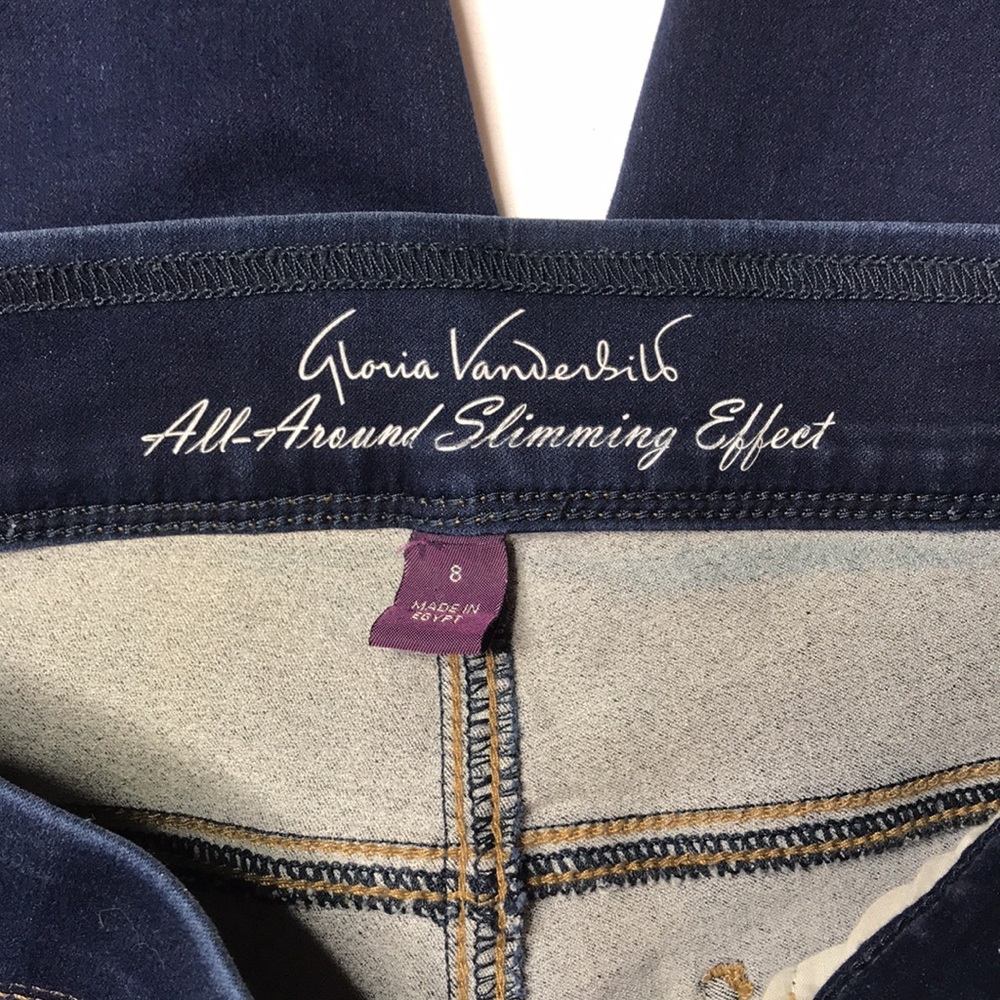 GLORIA VANDERBILT | All Around Slimming Effect Dark Wash Jegging Women’s Size 8 - Picture 5 of 6